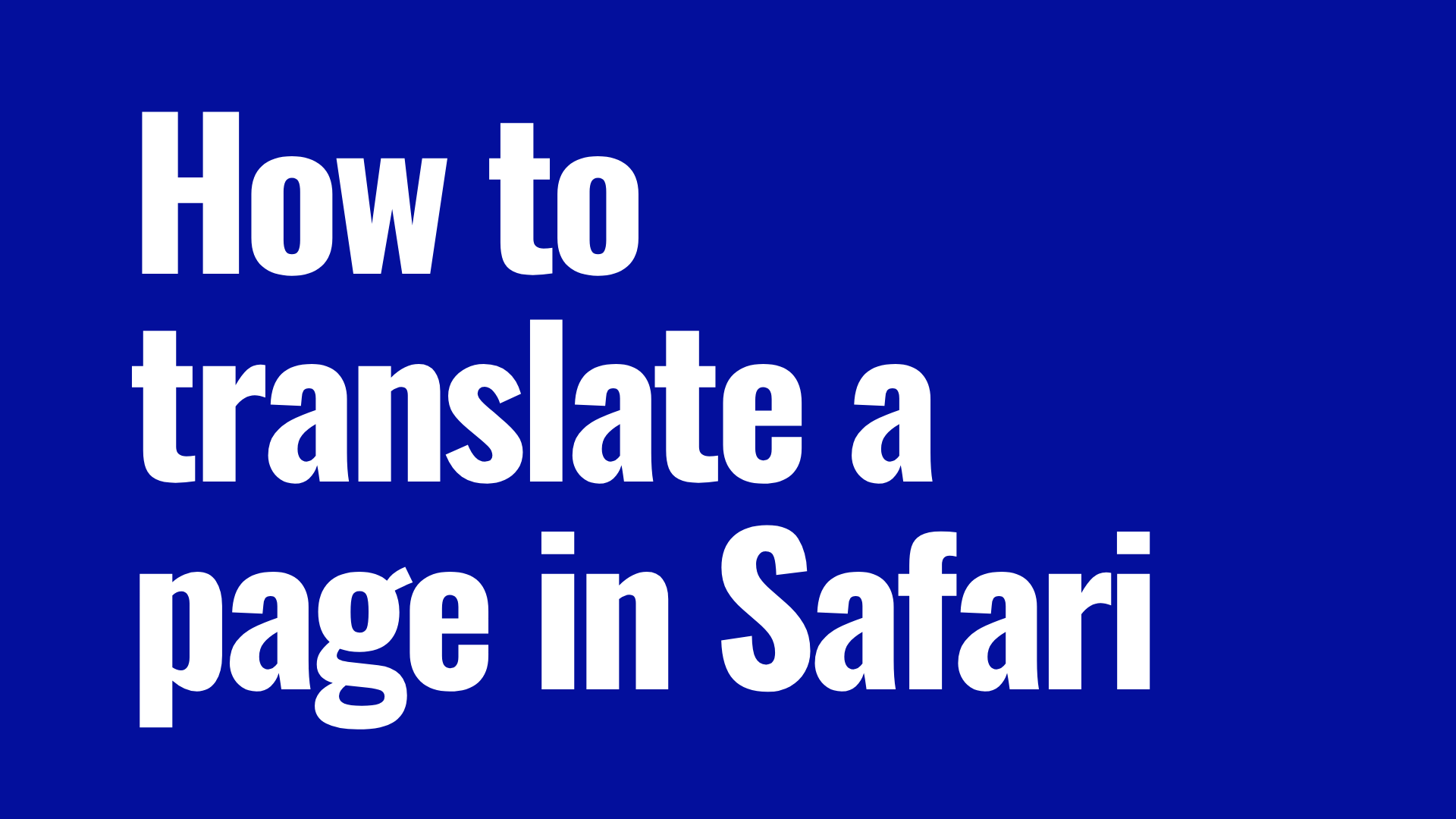 How to translate a web page on iPhone / Safari browser